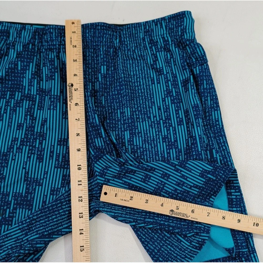 Nike Blue All All Over Print Training‎ Shorts Mens L  Athletic Active Gym Casual
